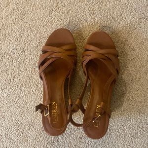 Ralph Lauren Quaylin wedges size 8.5 never worn